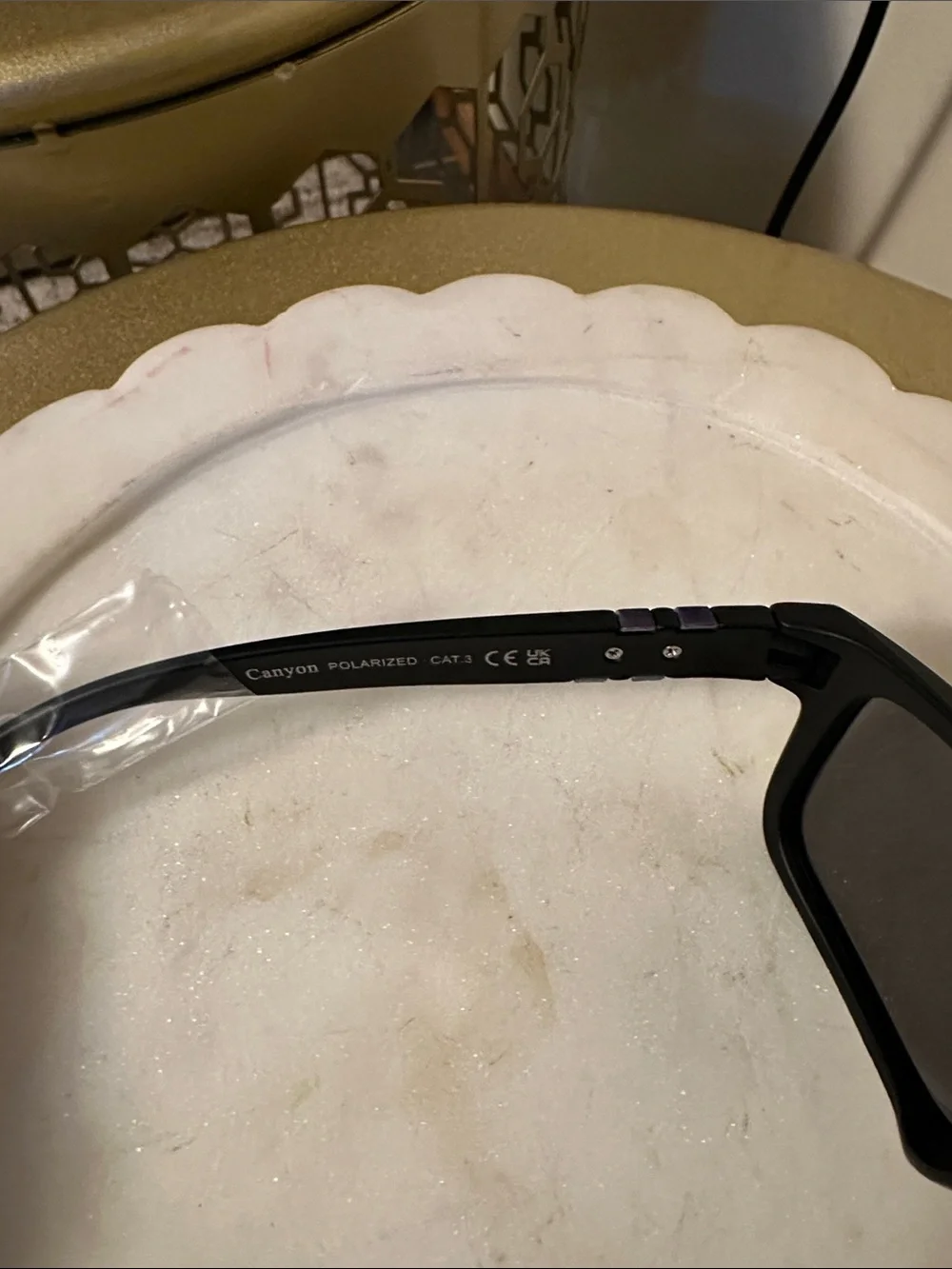 Men's Black Frame Sunglasses with Purple Mirrored Lenses
